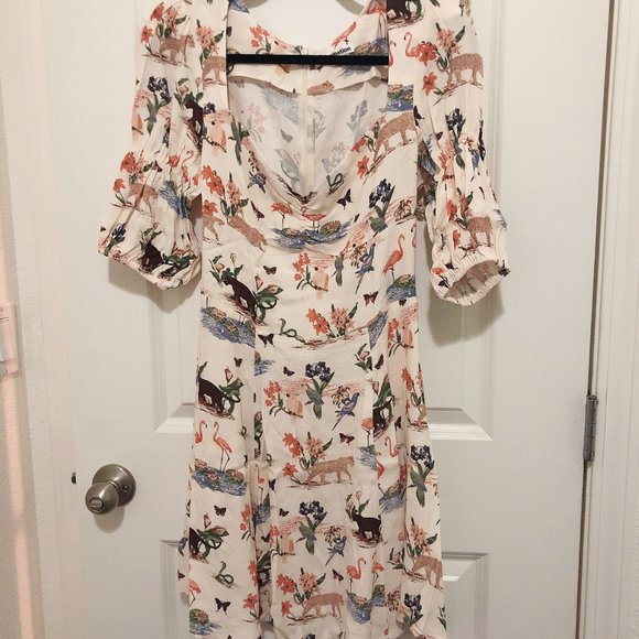 NWOT Reformation Cirrus Dress Rainforest - Picture 3 of 4